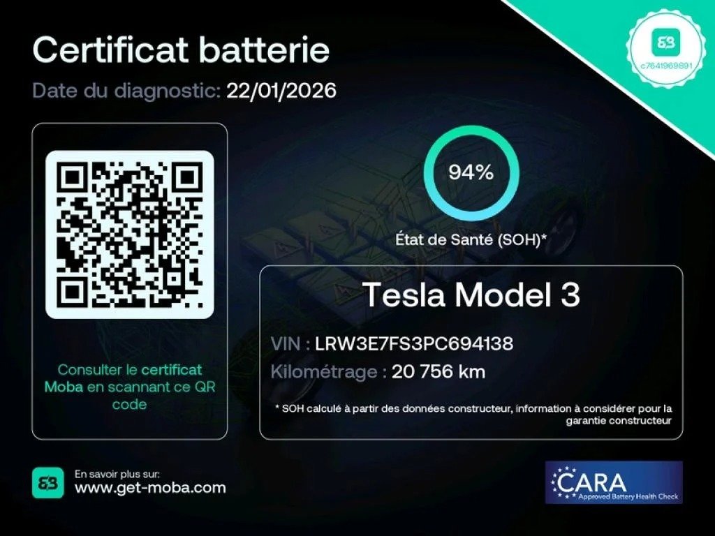 
								Tesla Model 3 4P Berline Propulsion Long Range full									